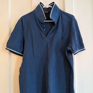 Fred Perry Blue Polo with White Trim (L)